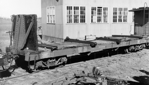 Log car in Merced yard